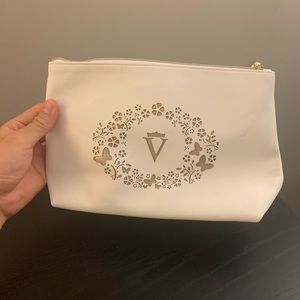 BRAND NEW white makeup bag